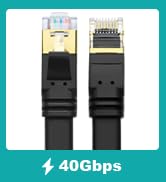 Ethernet Cable, CAT8 6ft Shielded Cable, Faster than CAT7 CAT6 CAT5e CAT5