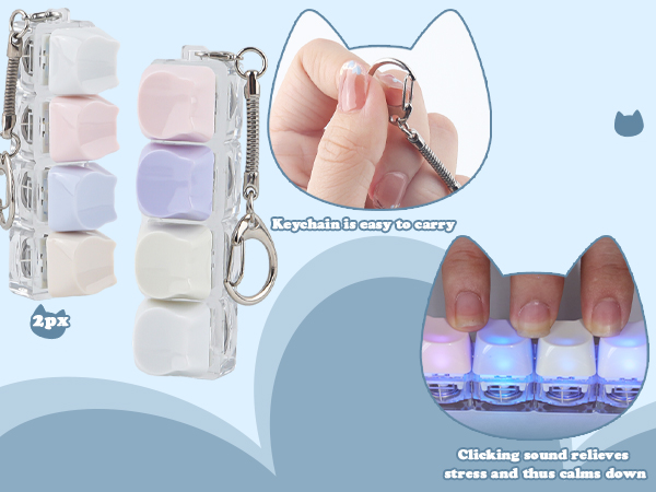keyboard fidget keychain