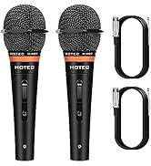 HOTEC Premium Wired Vocal Dynamic Handheld Microphones - Includes 19ft Detachable XLR Cable and O...