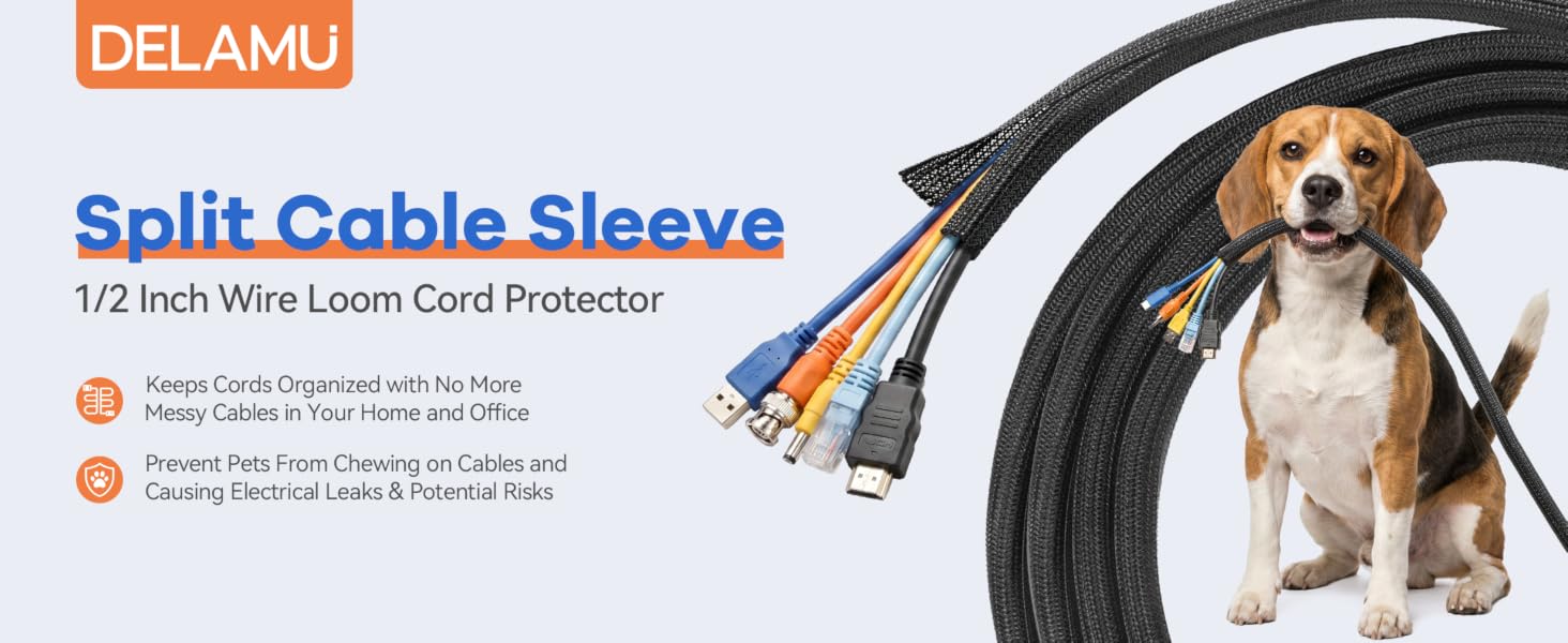 cable sleeve wire loom cord cable wire protector cable management sleeve cord cable hider cord cover