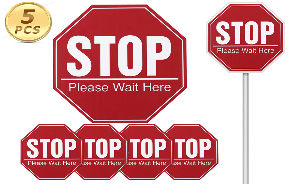 please wait here sign