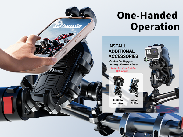 motorcycle phone mount with vibration dampener