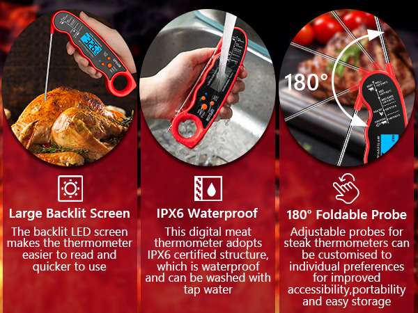 Meat Thermometer Digital for Grilling and Cooking