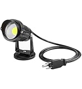 LemonBest LED Landscape Up Down Light 5W White LED Decorative Spotlight Lamp 110V with Plug for I...