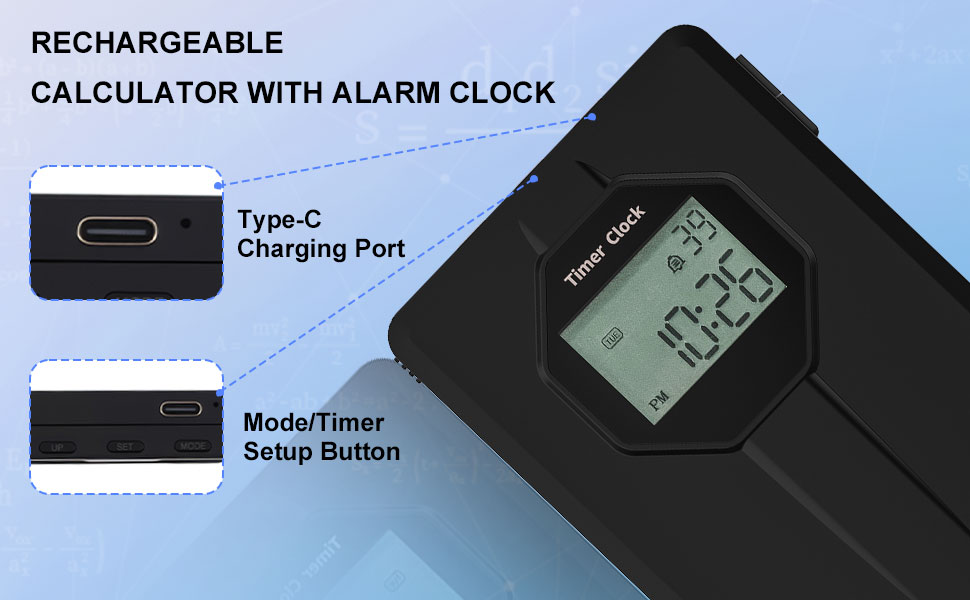 calculator with clock