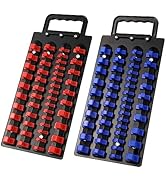Reniteco 96-Piece Portable Socket Organizer Steel Tray with Handle - Heavy Duty Socket Holder Kit...