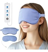 Comfheat Heated Eye Mask for Dry Eyes, Washable Silky Cover Mask for Warm Eye Compress, Eye Fatig...