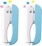 UCEC Paper Hole Punch Shapes, Single Hole Puncher, 1/4 Inch Handheld Star Hole Punch Heart Hole P...