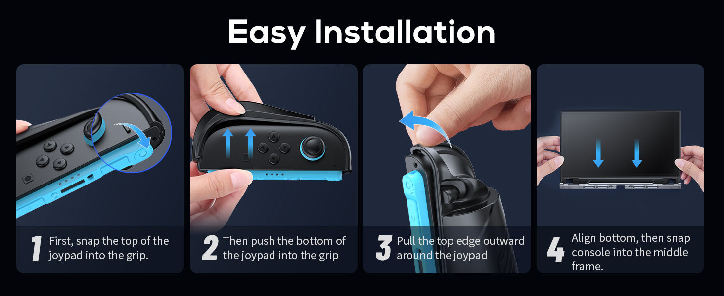 switch 2 case with ergonomic grip