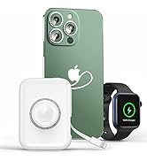 HUOTO Portable Charger,5000mAh Mini iWatch Magnetic Charger Power Bank with Built in Charging Cab...