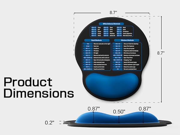 The sleek black &amp; blue color combination gives your desk a modern look 2