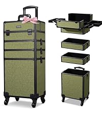 BYOOTIQUE Rolling Makeup Case Cosmetology case on wheels Makeup Artist Nail