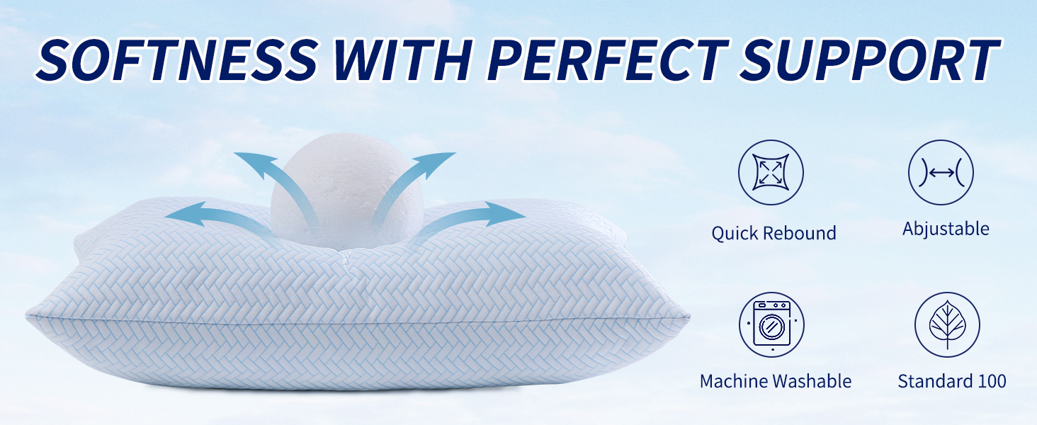 cooling pillow bed pillows for sleeping memory foam pillows 2 pack