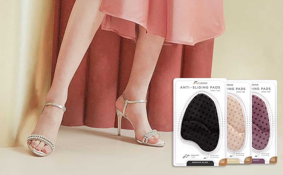 ANTI SLIDING PADS OPEN TOE Obsidain Black Product