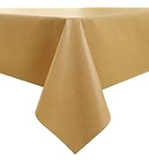 Heavy Duty Vinyl Tablecloth Waterproof Oil-Proof PVC Table Cloth Stain-Resistant Wipeable Rectang...