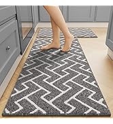 Kitchen Rugs Sets of 2-Colorful Non Slip Kitchen Mats for Floor-Thick,Moroccan Style Kitchen Deco...