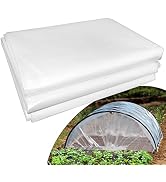 LSGCQ 6 mil Greenhouse Plastic Film Sheeting Cover 8 x 26 Ft UV Resistant Clear Polyethylene Film...