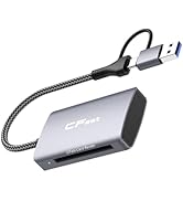 Xingbaichen CFast 2.0 Card Reader, USB 3.0 or USB C Port, 1-in-2 CFast Card Reader Portable Alumi...