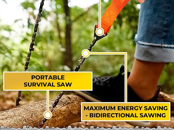 survival tools hand chainsaw mini chain saw rope saw wood saw camping gadgets