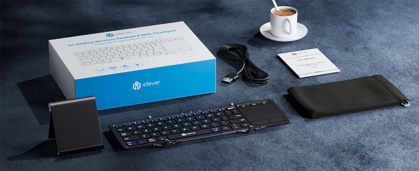 Foldable Keyboard with Touchpad