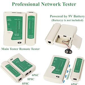 Professional Network Tester can Test rj45 rj12 rj11 Connectors