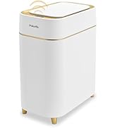 Pukomc Automatic Small Sensor Trash Can with Touchless Lid, 2.3 Gallon / 9L Smart Garbage Can, Qu...