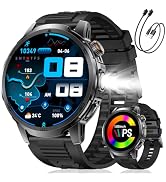 LIMIGE Smartwatch Men 1000mAh 1.85" HD Military IP68 LED Light Sports Watch | Large Touch Screen