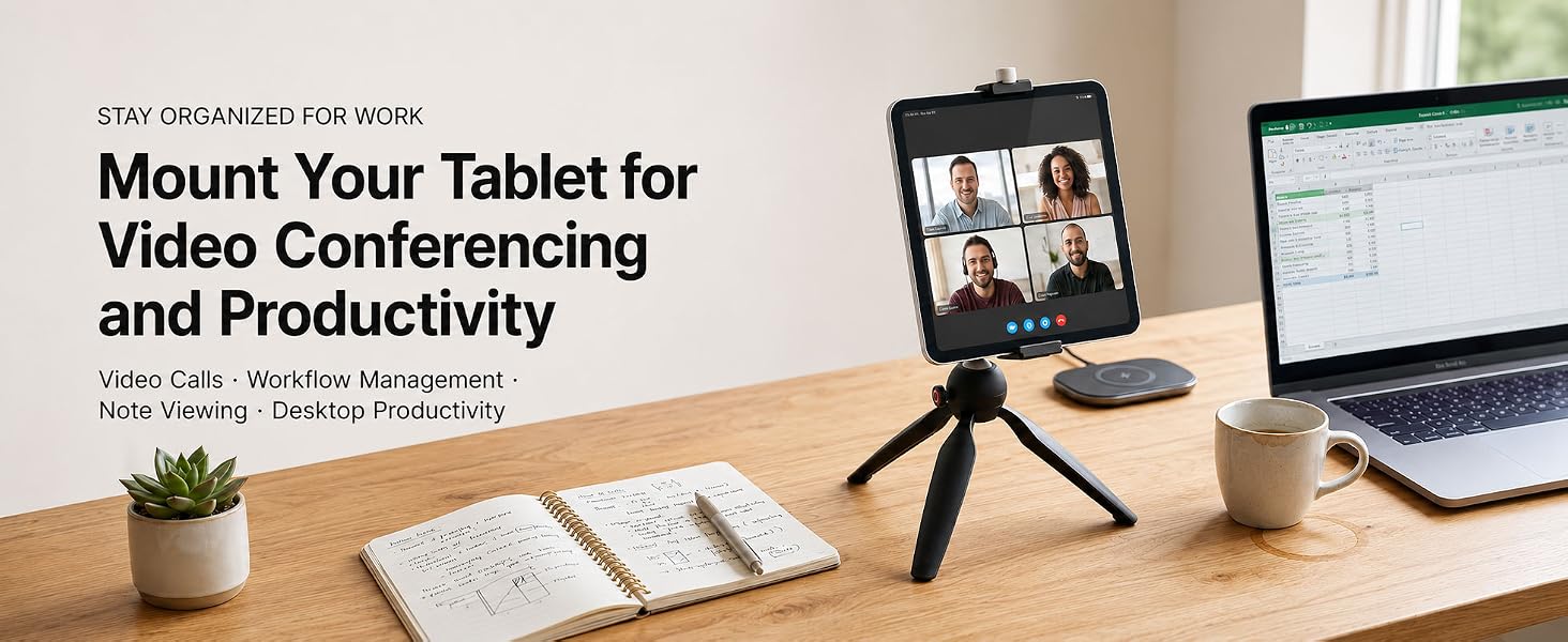 Mount Your Tablet for Video Conferencing and Productivity