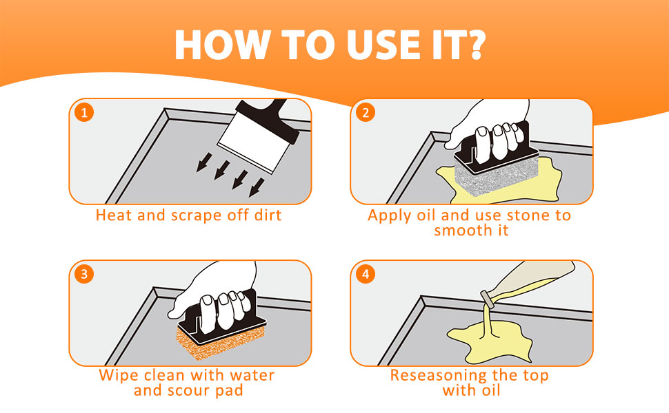 15pcs griddle cleaning kit