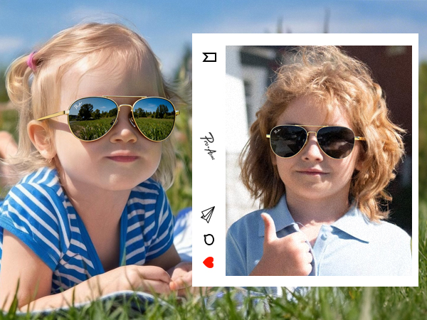Pro Acme Kids Aviator Sunglasses for Boys Girls, Polarized Small Face for Youth