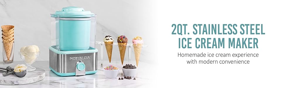 2Qt Stainless Steel Ice Cream Maker