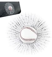 YAWUROU Car Broken Glass Tricky Sticker, 3D Prank Tricky Ball Hits Window Decal, Self-Adhesive Re...