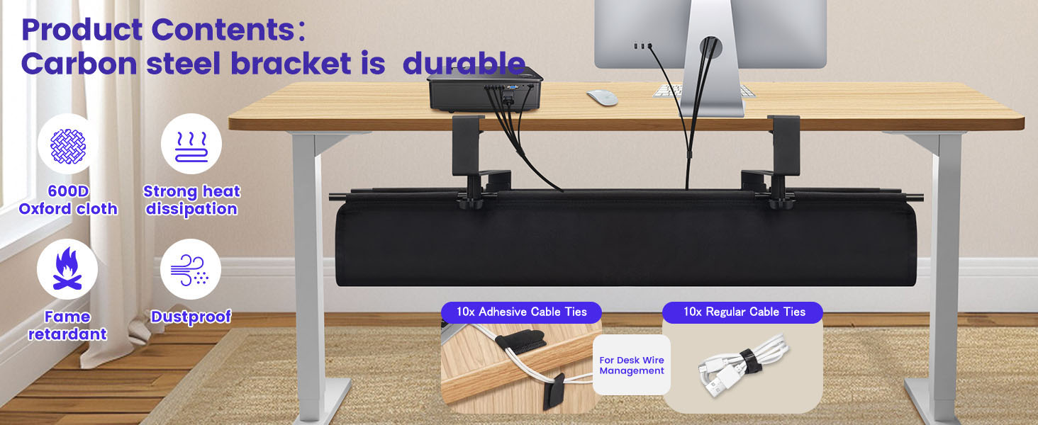 standing desk cord management