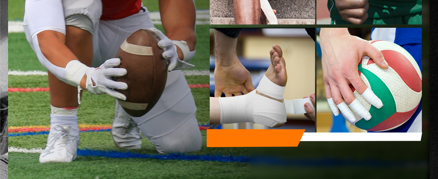 Professional 6 Pack White Athletic Sports Tape