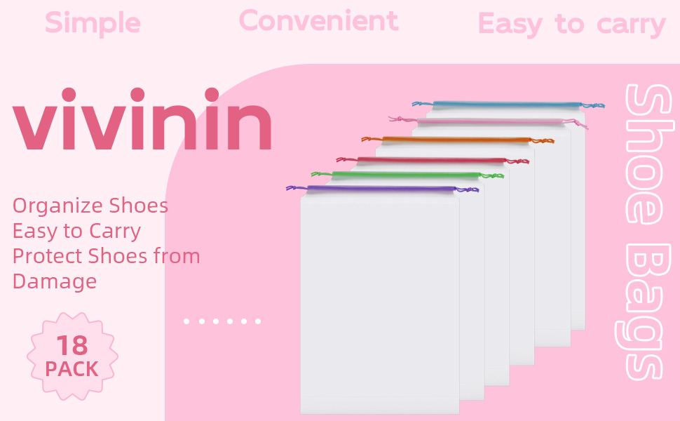 vivinin 18-Pack Shoe Bags