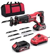Reciprocating Saw Cordless, 20V Power Reciprocating Saw with Battery and Charger, 3000SPM Compact...