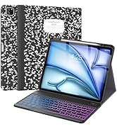 Supveco Keyboard Case for iPad Air 13 Inch (M2) 2024/iPad Pro 12.9 Inch 6th/5th Gen with Pencil H...