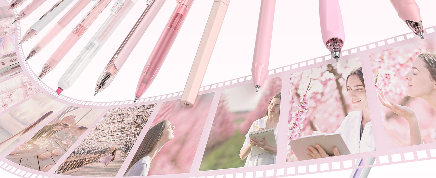 Four Candies 12 Styles Pen Set PINK