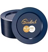 Goodluck 100PCS Navy Blue Plastic Plates, 10.25 Inch Dinner Plate Heavy Duty Disposable Plastic P...