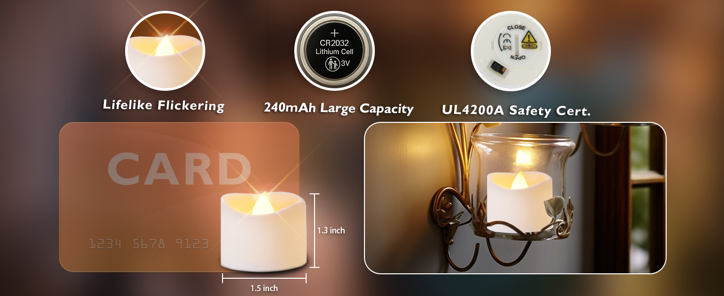 tea lights candles battery