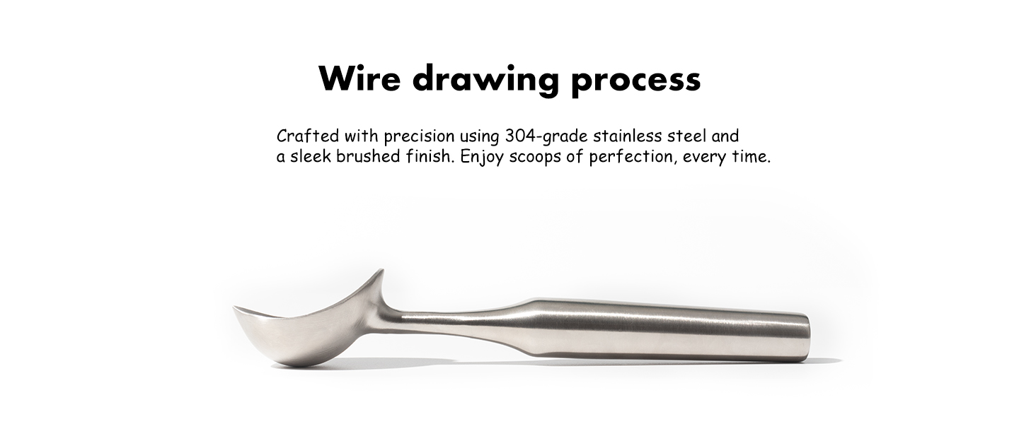 stainless steel ice cream scoop