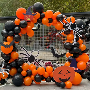 black balloon Orange Balloon halloween party balloons decorations