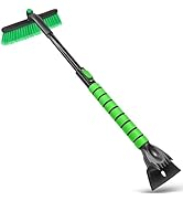 SEAAES 35 Inch Ice Scraper and Snow Brush for Car Windshield, Extendable Snow Scraper Brush with ...