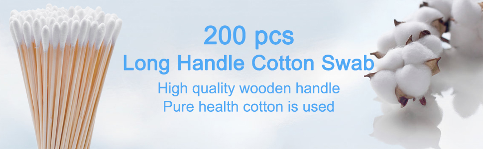 100% pure natural cotton swabs