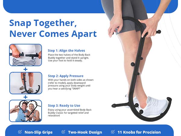 massage plastic, shoulder massager tool, s curve massage tool, body back buddy classic trigger