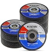 KSEIBI Metal Stainless Steel INOX Grinding Disc Depressed Center Grind Wheel, 7/8-Inch Arbor (4-1...