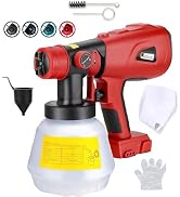 GRVODFRTA Cordless Paint Sprayer Compatible with Milwaukee M18 18V Battery 1000ml Capacity HVLP S...