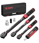 VANPO Torque Wrench Set, 1/4", 3/8", 1/2" Click Torque Wrenches (20-240 in-lb, 5-45 ft-lb, 10-170...