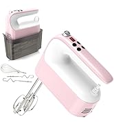 Yomelo 9-Speed Digital Hand Mixer Electric, 400W DC Motor, Hand Mixer electric Handheld with Snap...