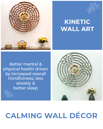kinetic wall art hand-powered wall art calming wall decor rotating wall art meditation wall art